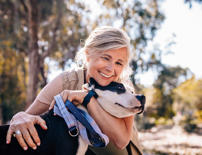 Woman with dog