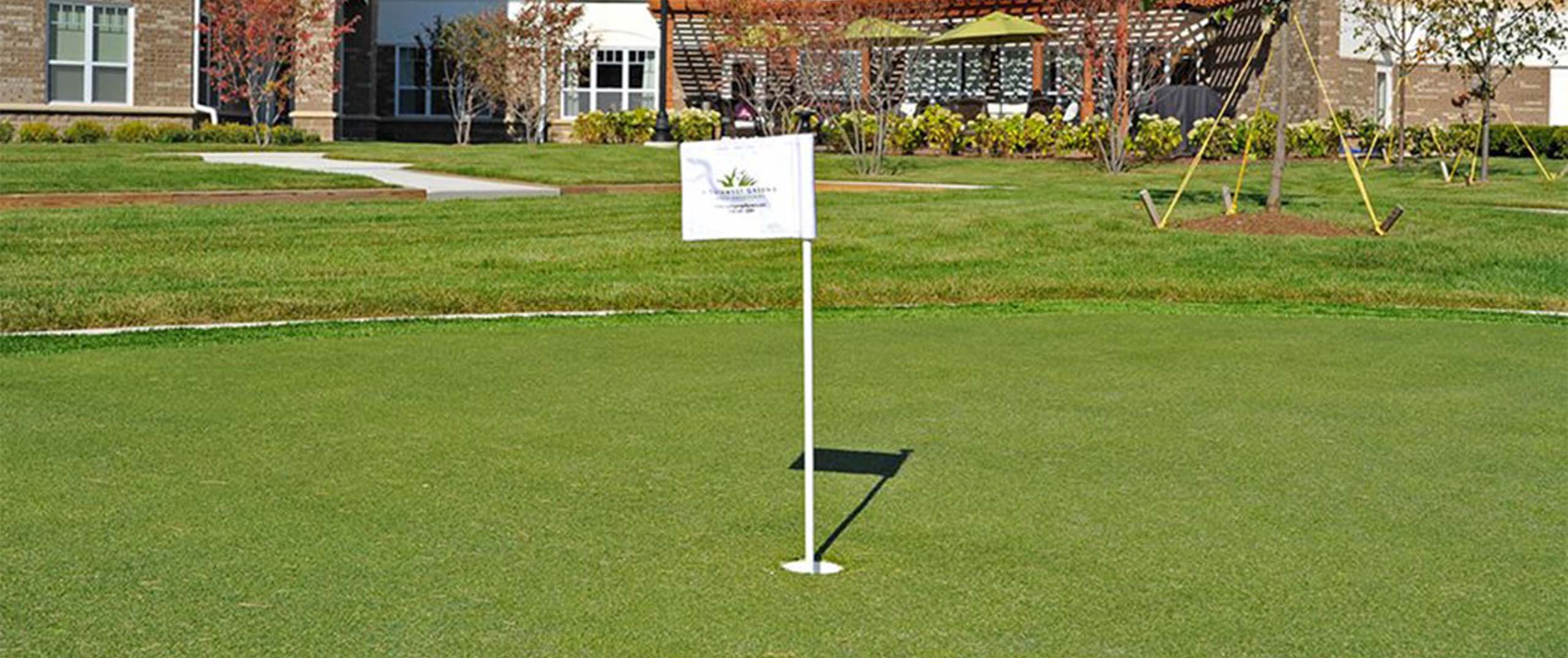 Putting green flag Clinton Township