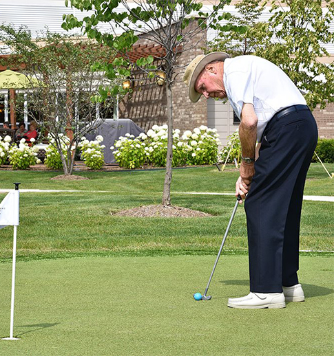 man playing golf