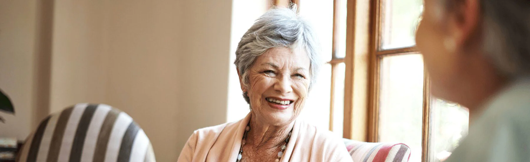 Senior woman laughing